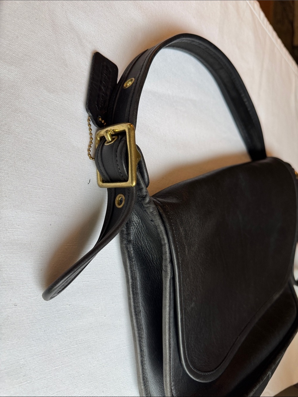Vintage Coach 9951 Black Leather Crossbody Bag - Picture 5 of 7